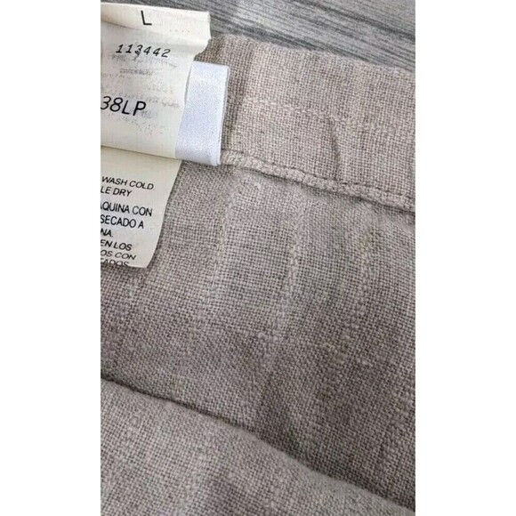 Eileen Fisher Undyed Natural Linen Wrap Midi Skirt Large Beige - Picture 4 of 6